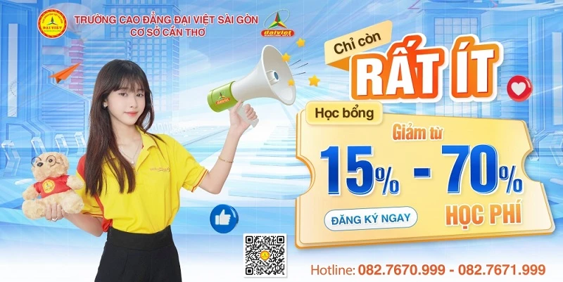 Chỉ Còn Rất Ít Suất Học Bổng Giảm Từ 15% Đến 70% Học Phí Cho Các Ngành