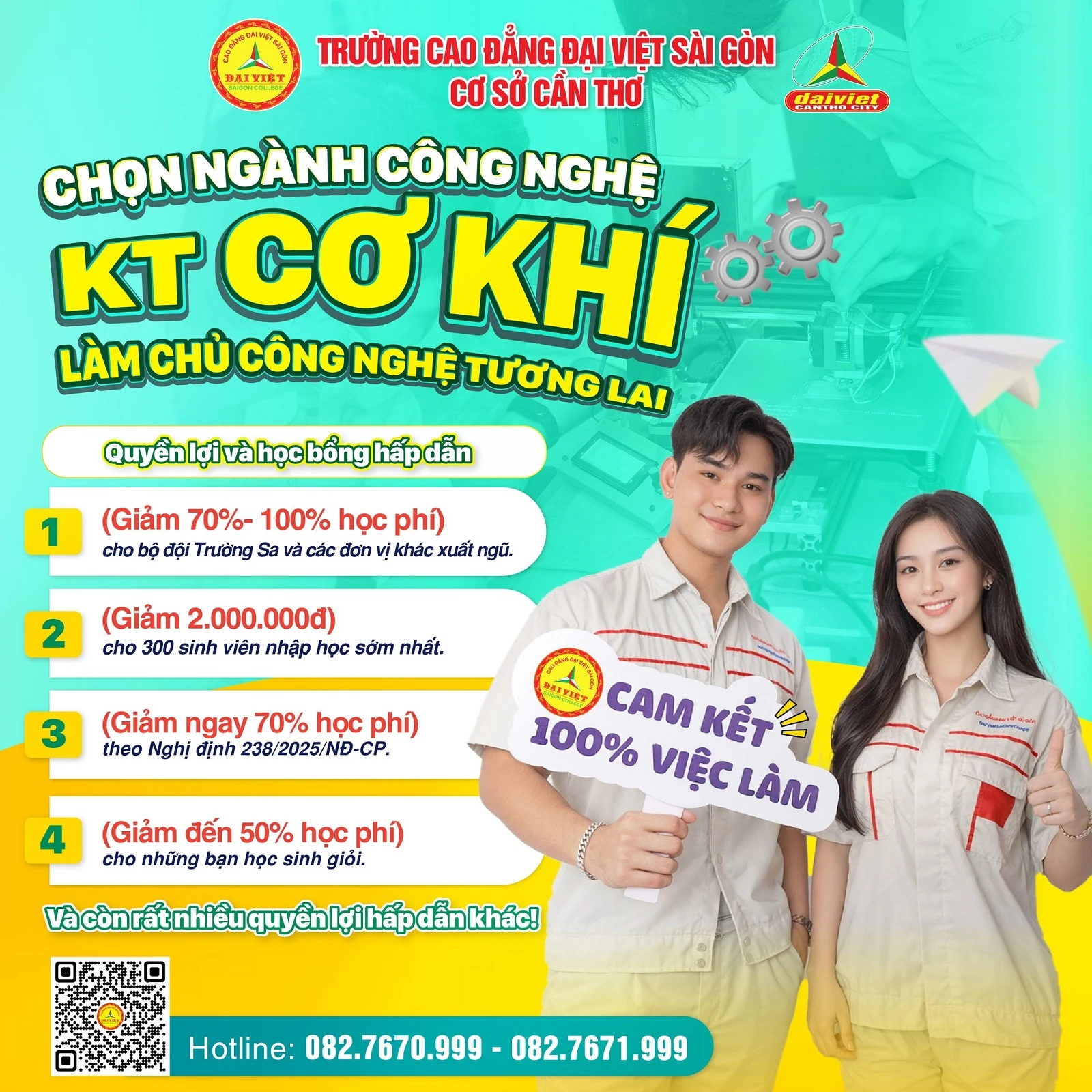CHỌN CƠ KHÍ – CHỌN LÀM CHỦ CÔNG NGHỆ TƯƠNG LAI!