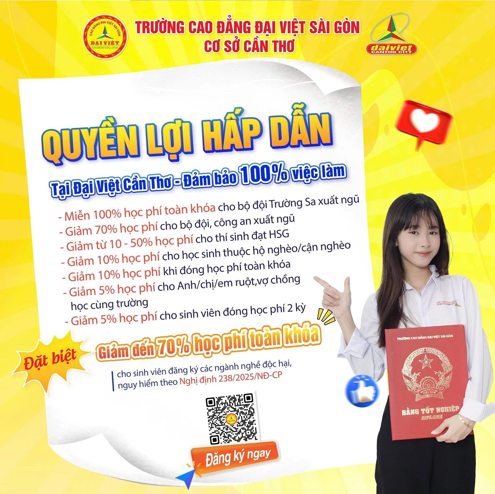 CHỌN TRƯỜNG CAO ĐẲNG ĐẠI VIỆT SÀI GÒN CƠ SỞ CẦN THƠ – VỮNG BƯỚC TƯƠNG LAI