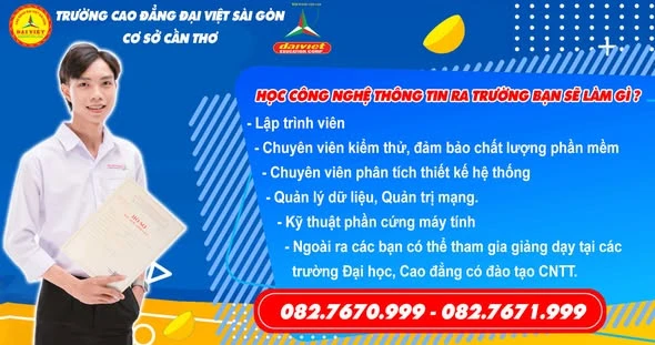 Tuyển sinh ngành Công Nghệ Thông Tin – Trường Cao Đẳng Đại Việt Sài Gòn Cơ Sở Cần Thơ