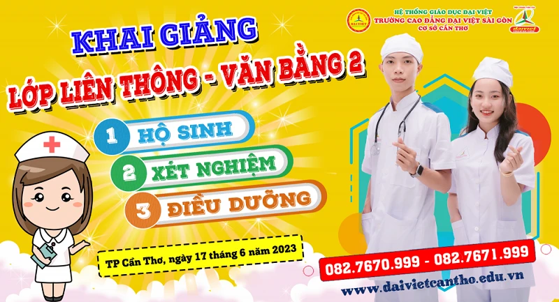 Khai Giảng Trực Tuyến Lớp Hộ Sinh – Xét Nghiệm – Điều Dưỡng Trường Đại Việt Cần Thơ 2023