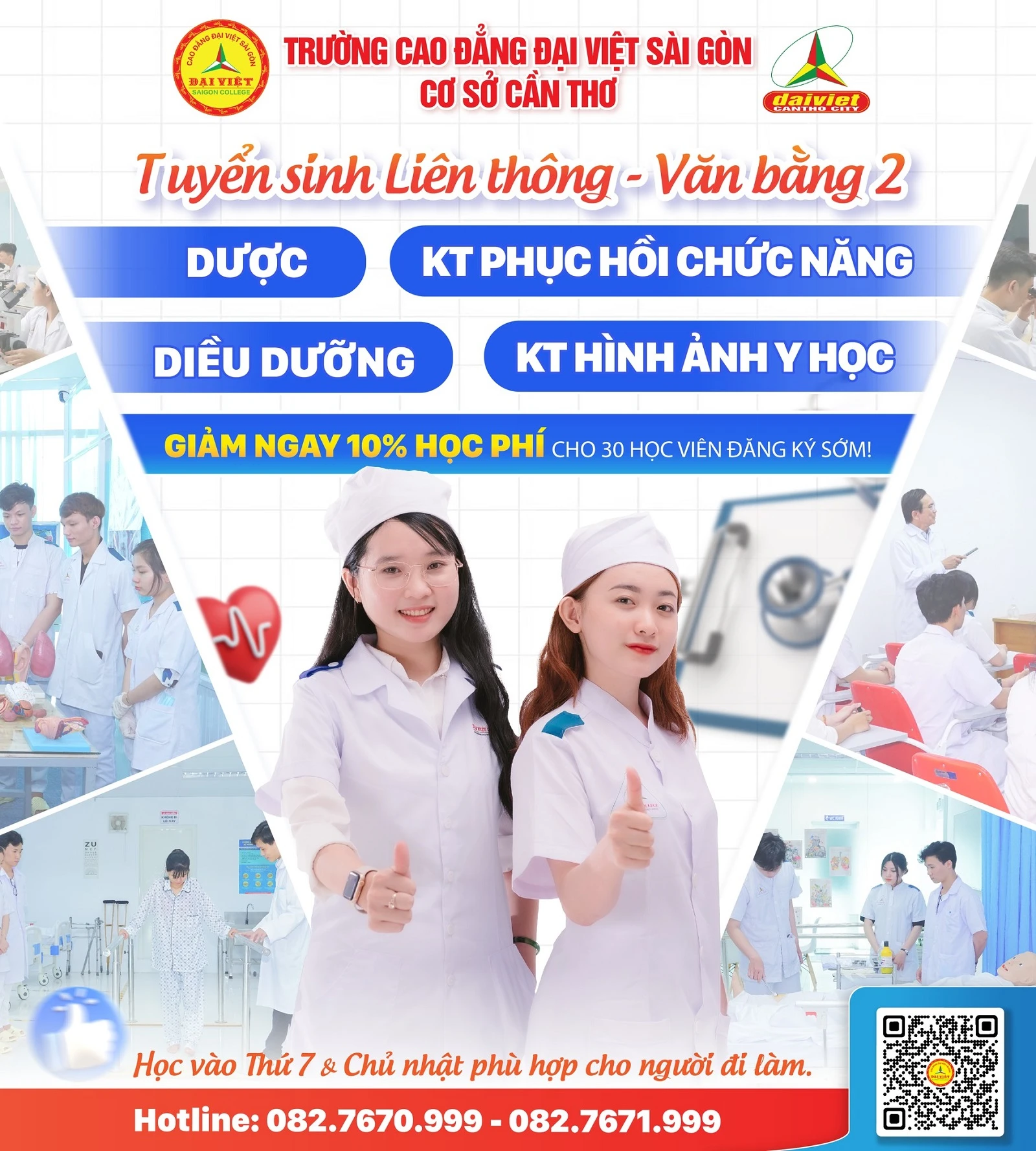 ĐẠI VIỆT CẦN THƠ THÔNG BÁO TUYỂN SINH LIÊN THÔNG - VĂN BẰNG 2 CÁC NGÀNH