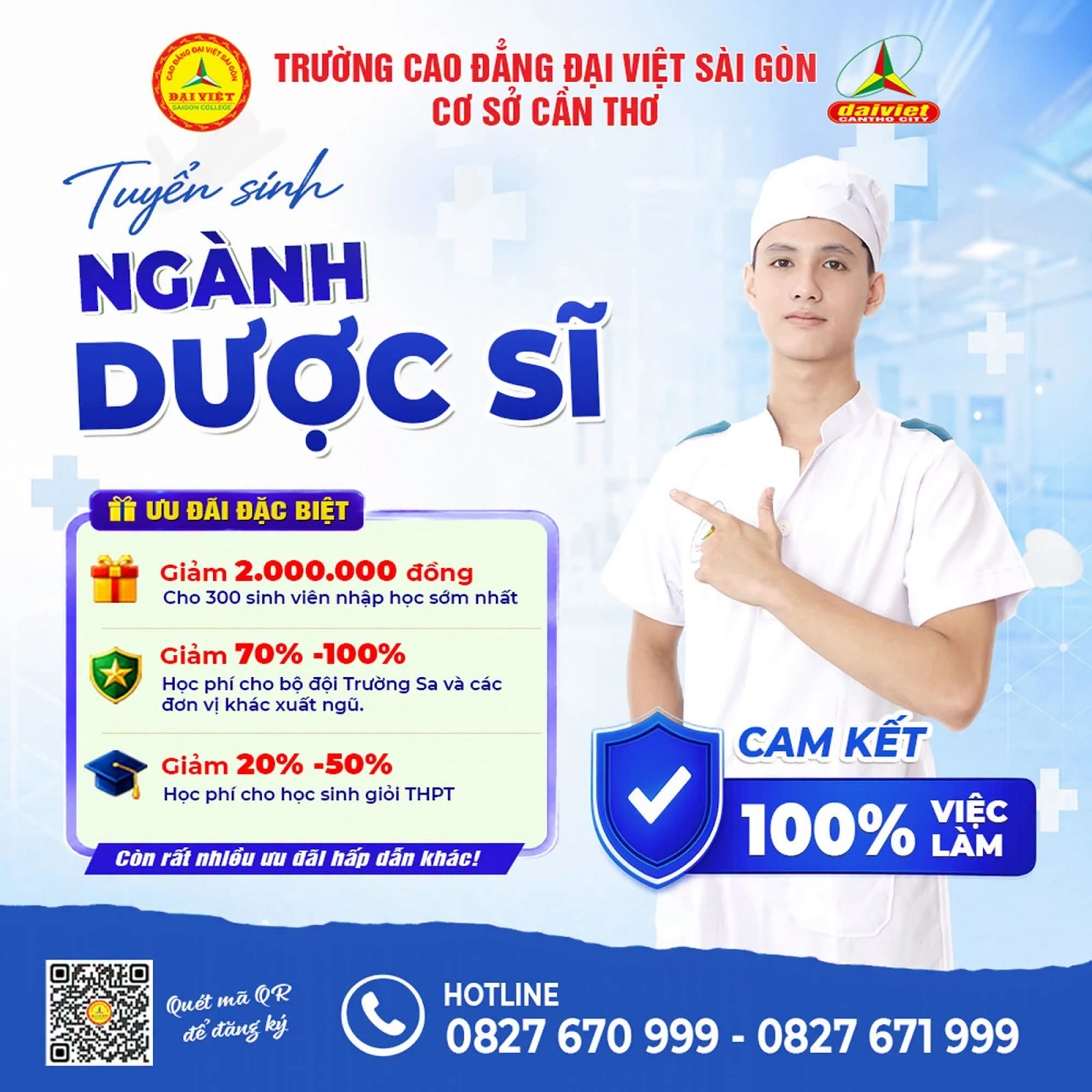 ĐẠI VIỆT CẦN THƠ TUYỂN SINH NGÀNH DƯỢC SĨ!