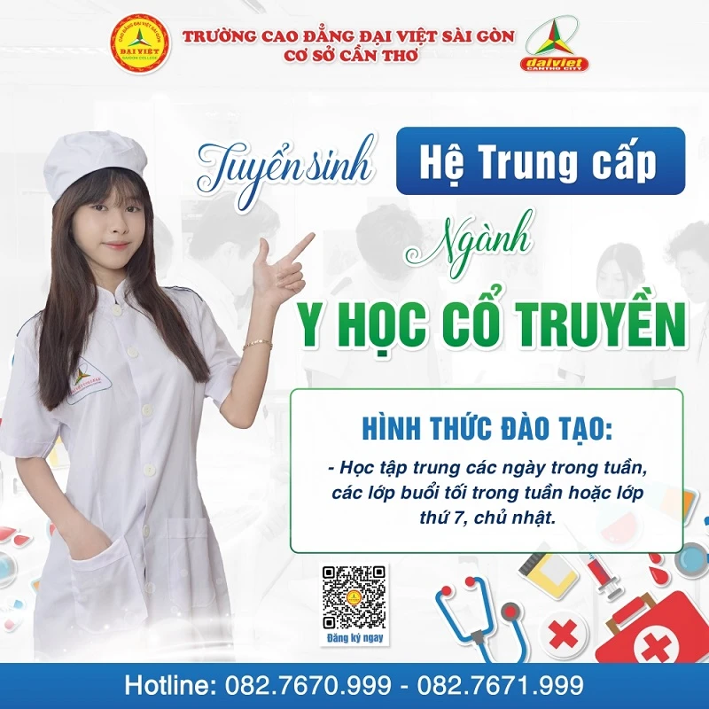 Đại Việt Tp Cần Thơ Thông Báo Tuyển Sinh Hệ Trung Cấp Ngành Y Học Cổ Truyền