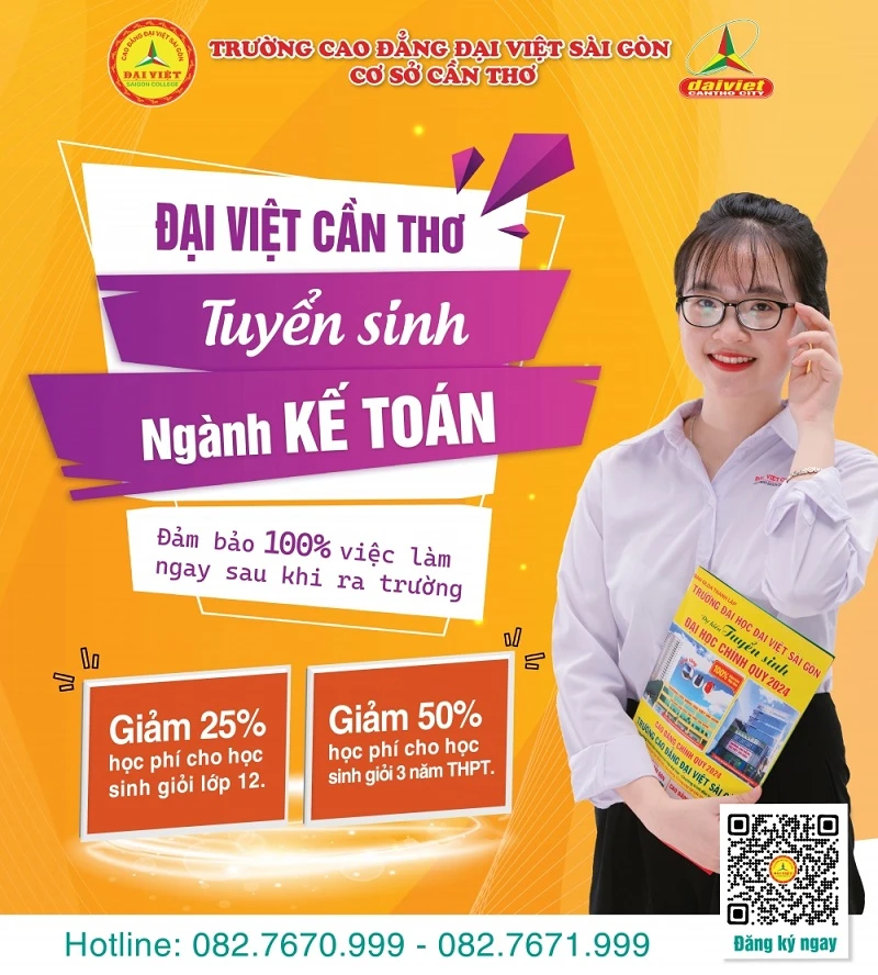 Đại Việt Tp Cần Thơ Thông Báo Tuyển Sinh Ngành Kế Toán