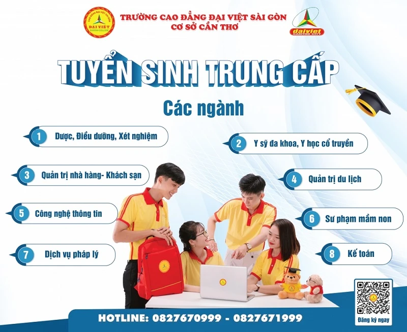 Đại Việt Tp Cần Thơ Thông Báo Tuyển Sinh Trung Cấp Các Ngành