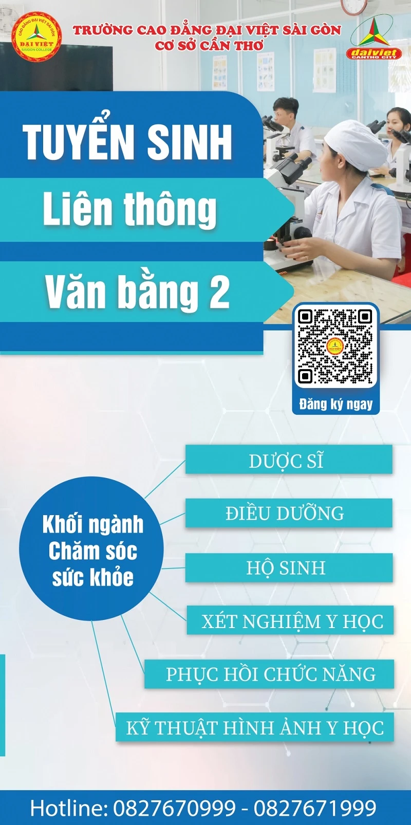 Đại Việt Tp Cần Thơ Tuyển Sinh Liên Thông, Văn Bằng 2 Cao Đẳng Khối Ngành Chăm Sóc Sức Khỏe