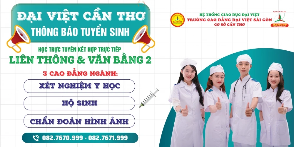 Đại Việt Tp Cần Thơ tuyển sinh Liên thông, Văn bằng 2 khối ngành Sức khỏe