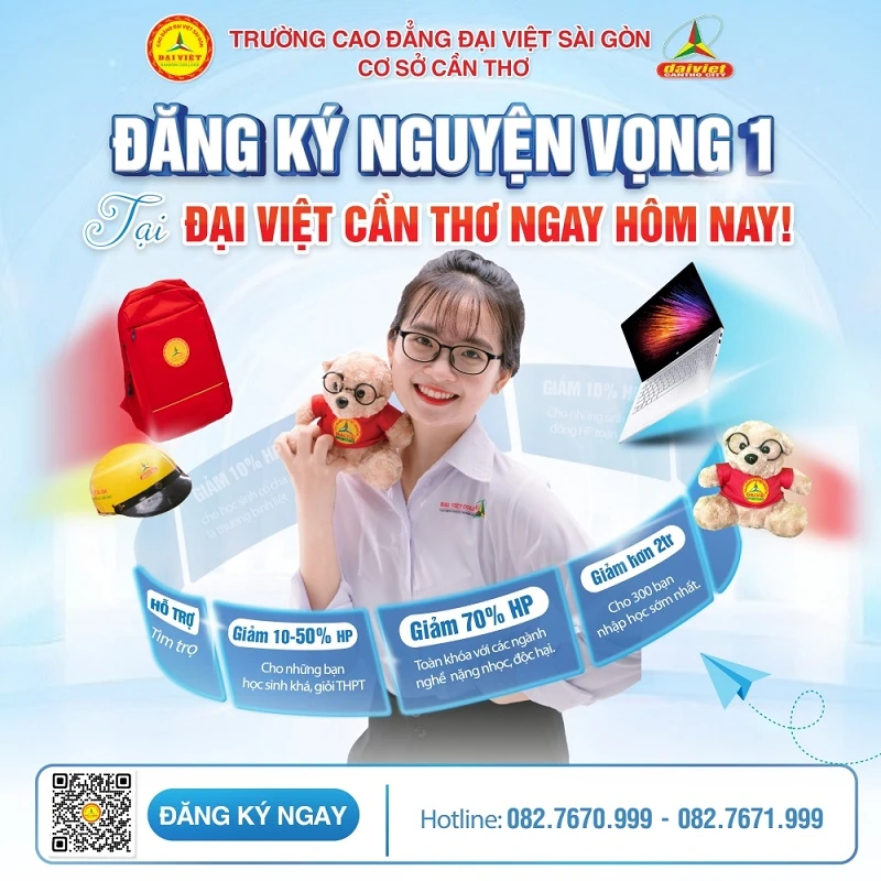 Đăng Ký Nguyện Vọng 1 Vào Đại Việt Cần Thơ Ngay Hôm Nay