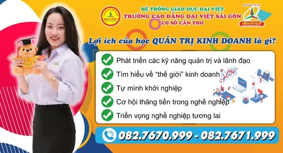 Tuyển Sinh Ngành Quản Trị Kinh Doanh – Trường Cao Đẳng Đại Việt Sài Gòn Cơ Sở Cần Thơ
