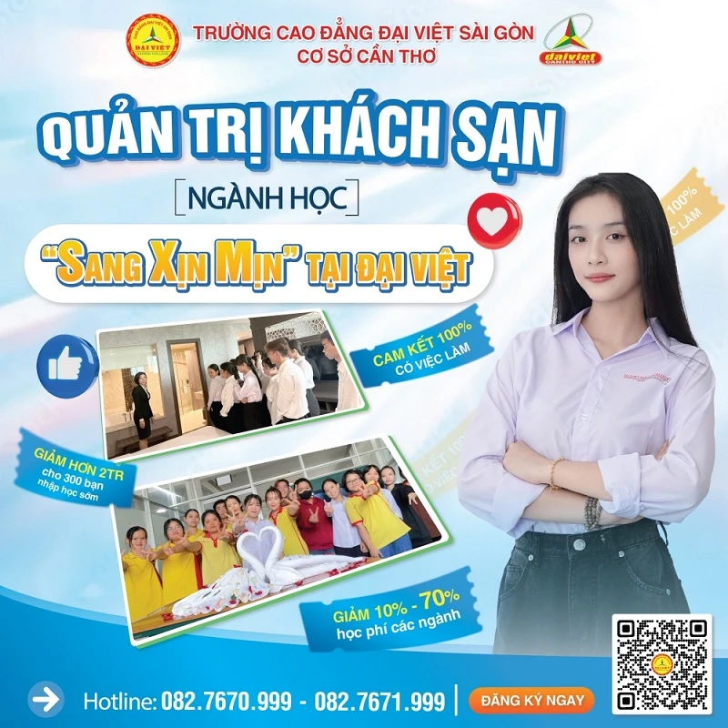Quản Trị Khách Sạn – Ngành Học “Sang Xịn Mịn” Tại Đại Việt Cần Thơ