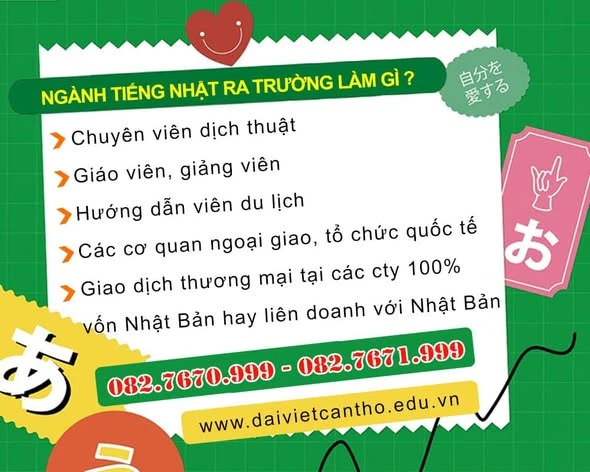 Ngành Tiếng Nhật – Cơ Hội Việc Làm và Tuyển Sinh tại Trường Cao Đẳng Đại Việt Sài Gòn Cơ Sở Cần Thơ