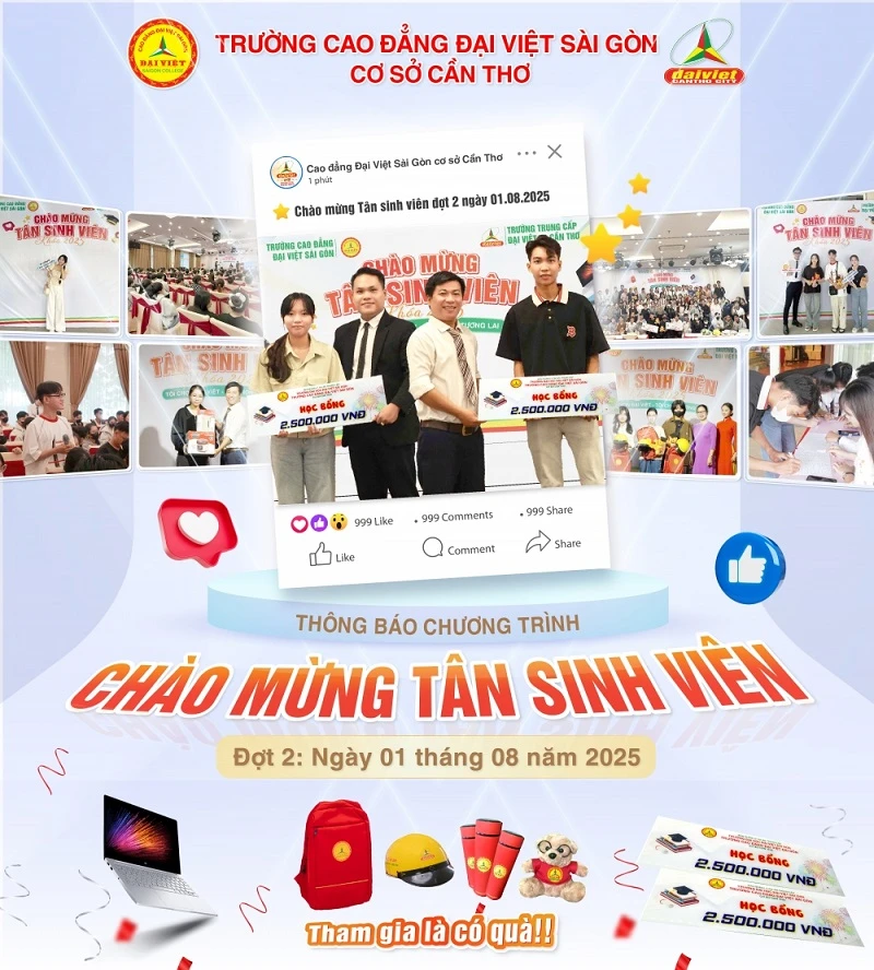 Thông Báo Chương Trình Chào Đón Tân Sinh Viên Đại Việt Cần Thơ Đợt 2 Khóa 2025