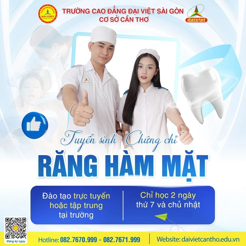 Thông Báo Tuyển Sinh Chứng Chỉ Răng Hàm Mặt Học Tại Trường Đại Việt Tp Cần Thơ