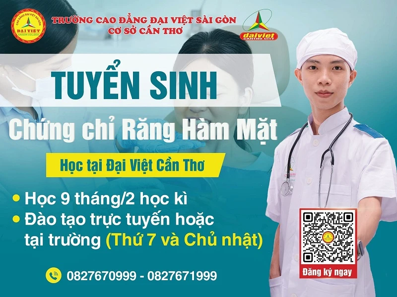 Thông Báo Tuyển Sinh Chứng Chỉ Răng Hàm Mặt Học Tại Trường Đại Việt Tp Cần Thơ