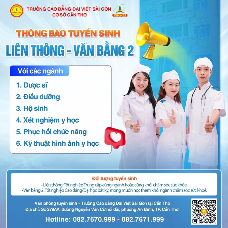Thông Báo Tuyển Sinh Liên Thông & Văn Bằng 2