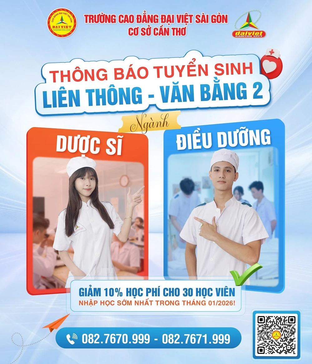 THÔNG BÁO TUYỂN SINH LIÊN THÔNG – VĂN BẰNG 2 NGÀNH DƯỢC VÀ ĐIỀU DƯỠNG