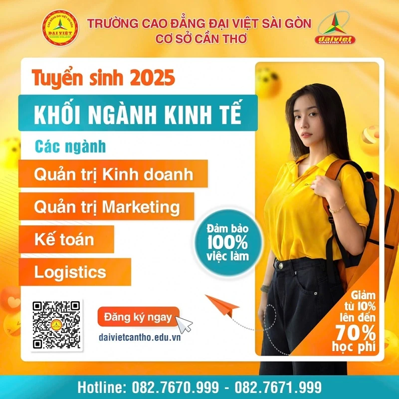 Trường Đại Việt Tuyển Sinh Khối Ngành Kinh Tế Năm 2025