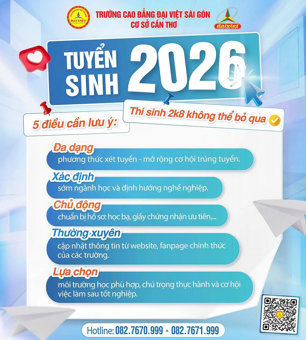 TUYỂN SINH 2026 – NHỮNG ĐIỀU THÍ SINH 2K8 KHÔNG THỂ BỎ QUA