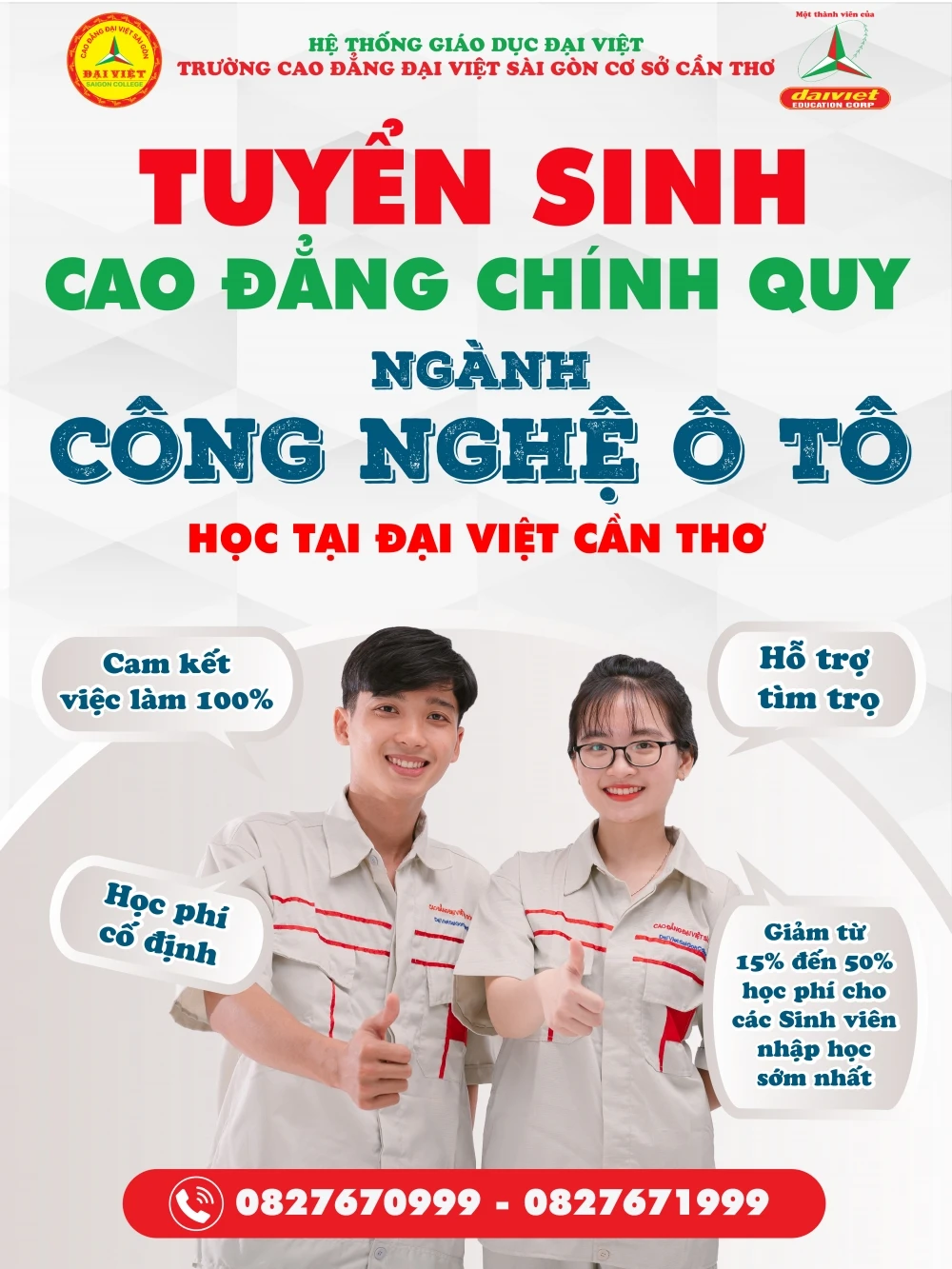 Tuyển Sinh Cao Đẳng Chính Quy Ngành Công Nghệ Ô Tô Học Tại Đại Việt Tp Cần Thơ