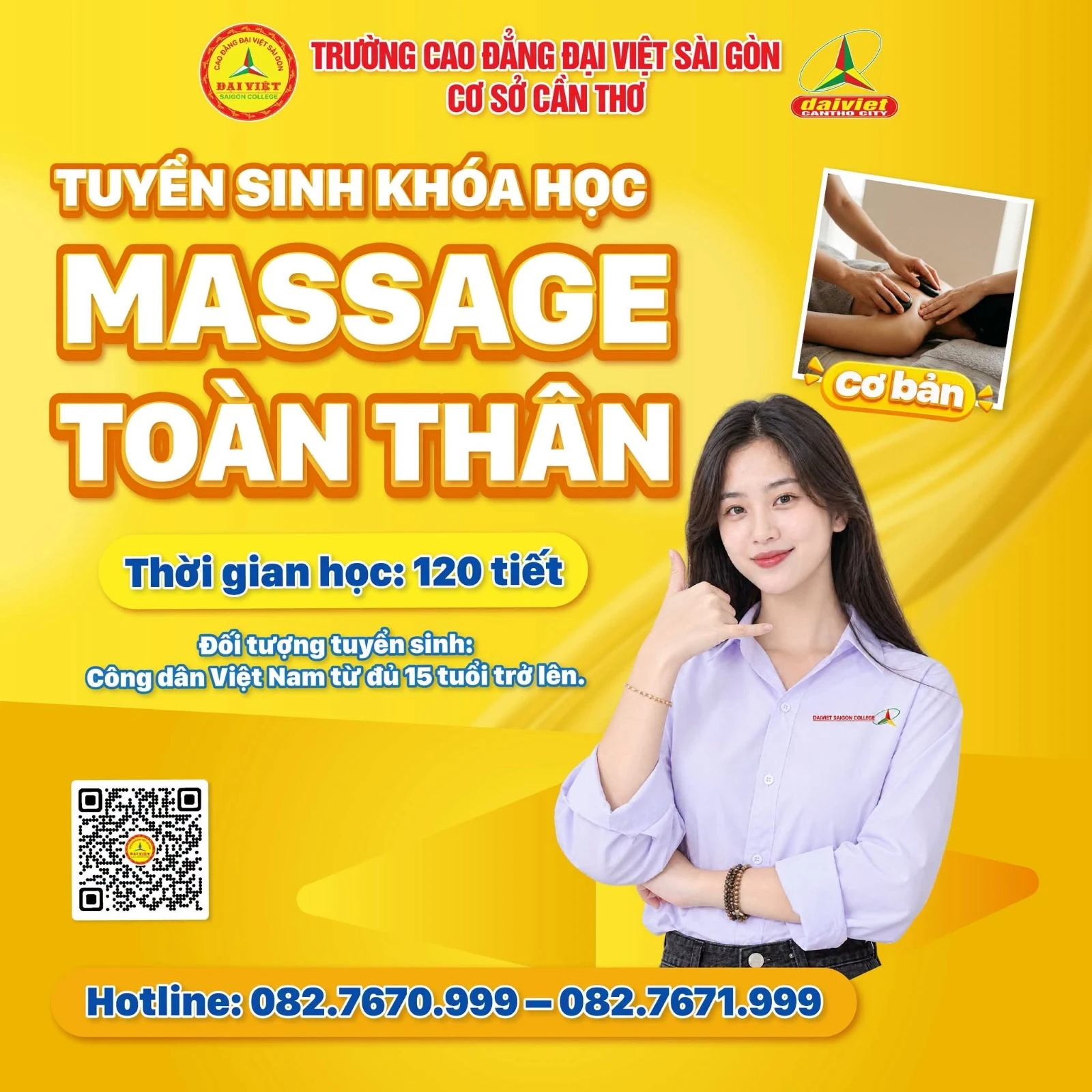 TUYỂN SINH KHÓA HỌC MASSAGE TOÀN THÂN CƠ BẢN