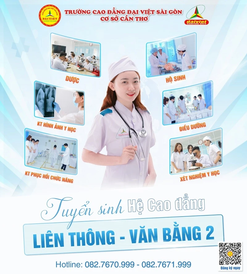 Tuyển Sinh Liên Thông, Văn Bằng 2 Cao Đẳng Y Dược 2024 - Đại Việt Tp Cần Thơ