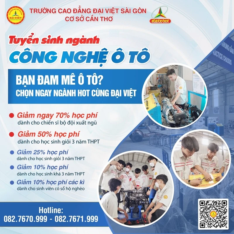 Tuyển Sinh Ngành Công Nghệ Ô Tô Năm 2025