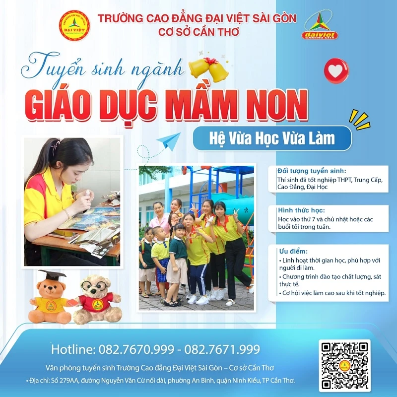 Tuyển Sinh Ngành Giáo Dục Mầm Non – Hệ Vừa Học Vừa Làm 2025
