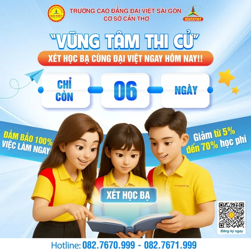 Vững Tâm Thi Cử - Xét Tuyển Học Bạ Cùng Đại Việt Ngay Hôm Nay