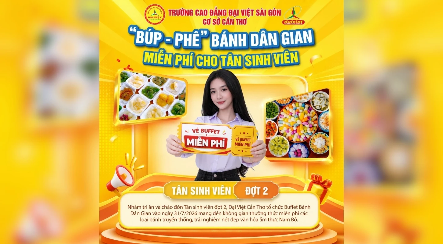 BÚP-PHÊ BÁNH DÂN GIAN MIỄN PHÍ – MÓN QUÀ CHÀO ĐÓN TÂN SINH VIÊN ĐẾN VỚI ĐẠI VIỆT CẦN THƠ