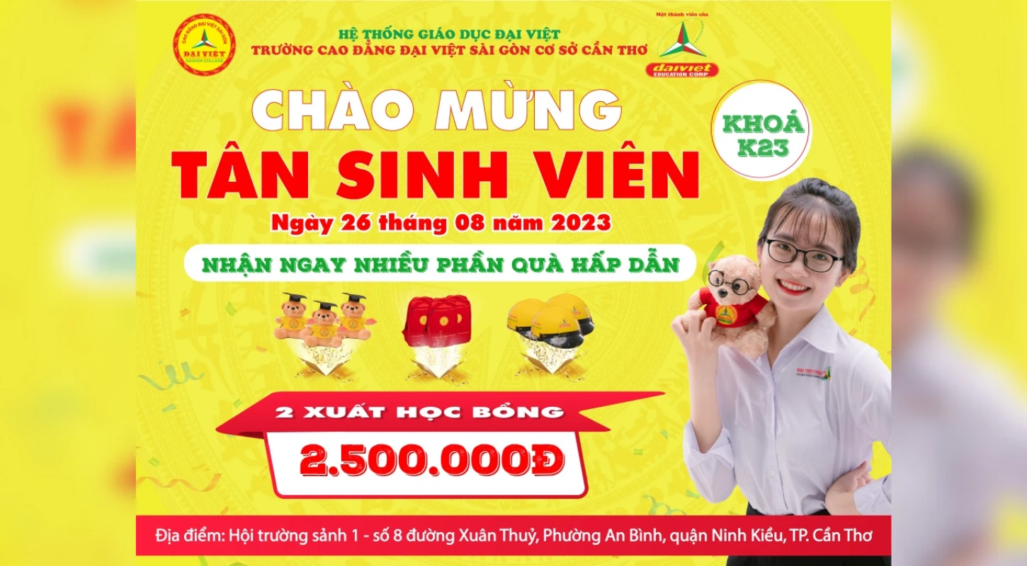 Đại Việt Cần Thơ Thông Báo Chương Trình Khai Giảng Chào Tân Sinh Viên K23 Đợt 3