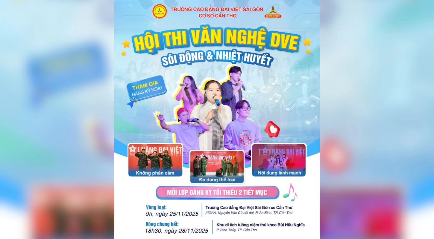 Hội Thi Văn Nghệ Chào Mừng – Sôi Động Và Bùng Nổ Tài Năng Sinh Viên Đại Việt Cần Thơ