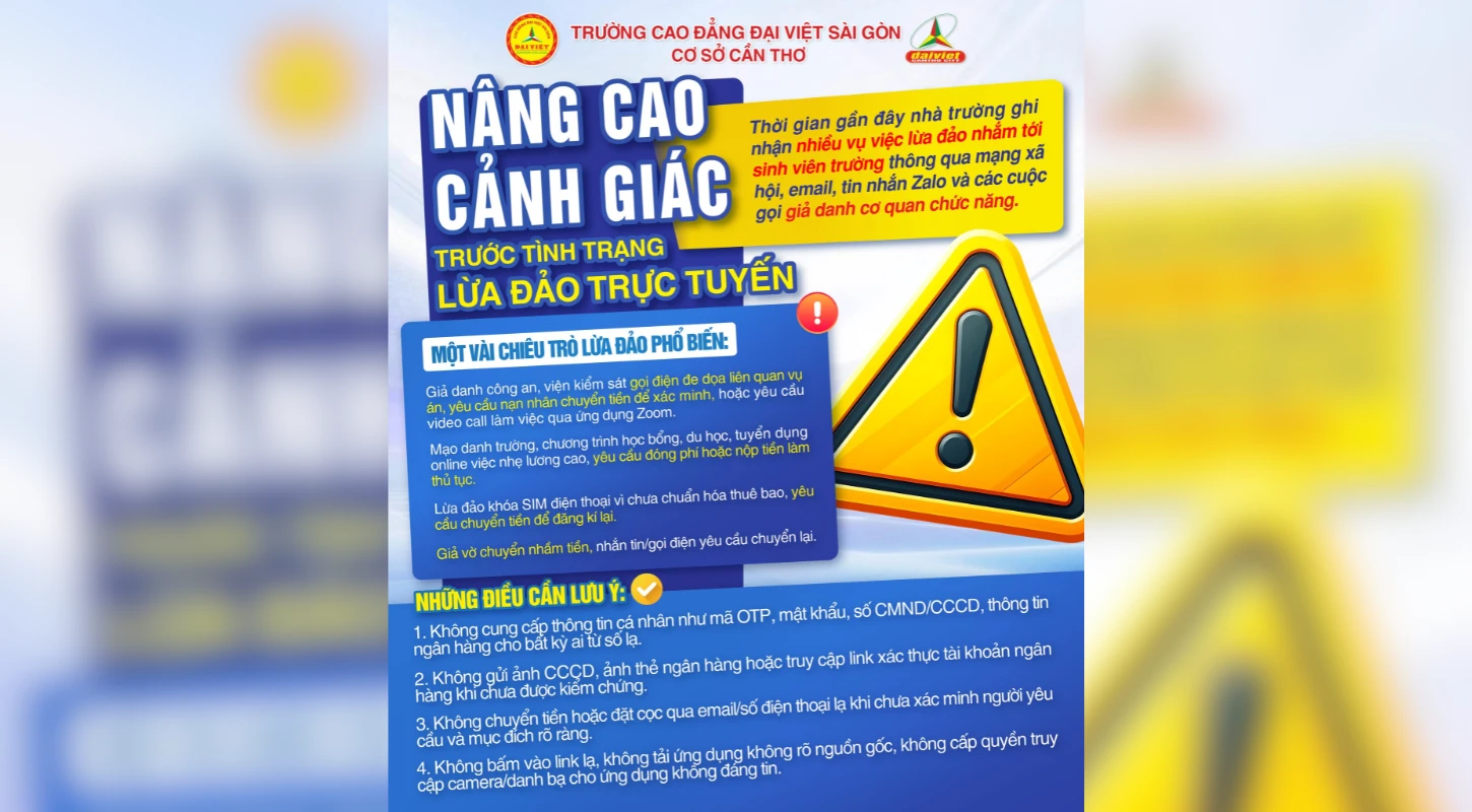 Nâng Cao Cảnh Giác Trước Các Thủ Đoạn Lừa Đảo Trực Tuyến