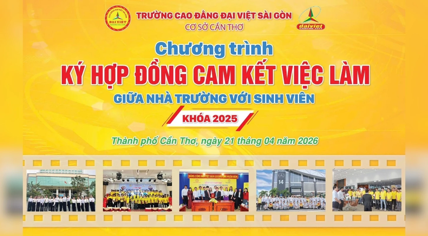 THÔNG BÁO LỄ KÝ HỢP ĐỒNG CAM KẾT VIỆC LÀM CHO SINH VIÊN KHÓA 2025