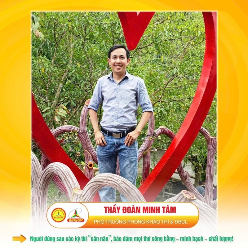 Thầy Đoàn Minh Tâm - Phó Trưởng phòng Khảo thí & Đảm bảo chất lượng