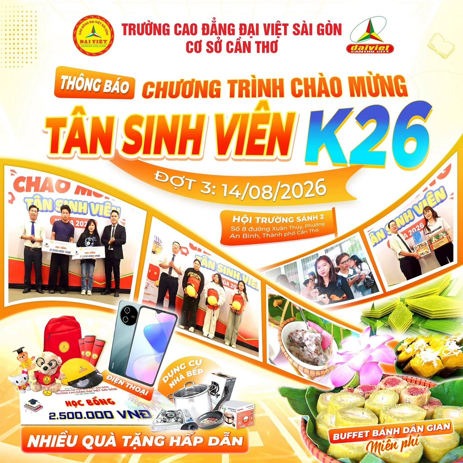 ĐẠI VIỆT CẦN THƠ CHÀO MỪNG TÂN SINH VIÊN K26!