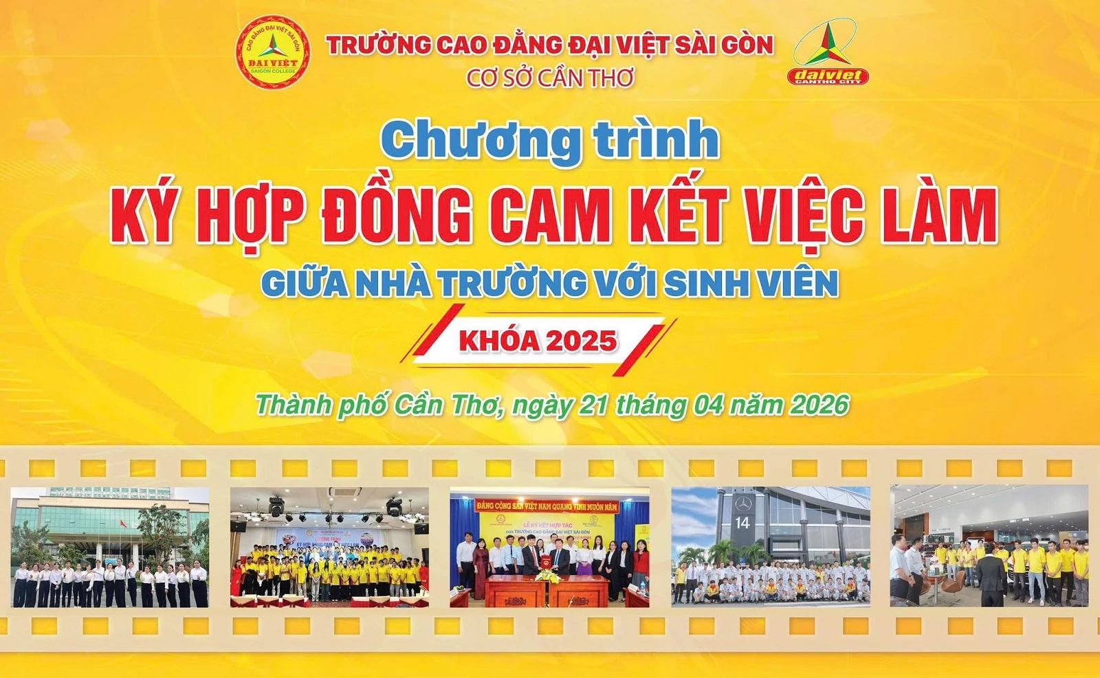 THÔNG BÁO LỄ KÝ HỢP ĐỒNG CAM KẾT VIỆC LÀM CHO SINH VIÊN KHÓA 2025