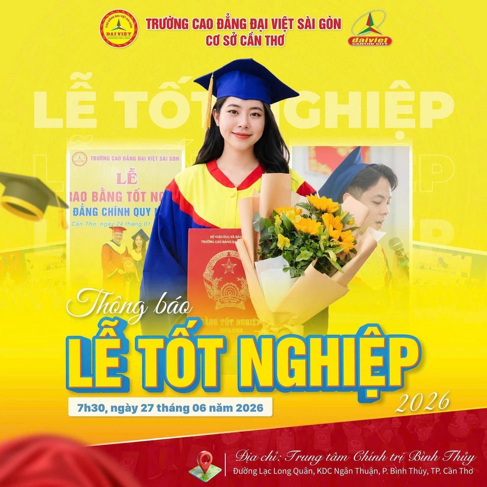 THÔNG BÁO LỄ TRAO BẰNG TỐT NGHIỆP NĂM 2026