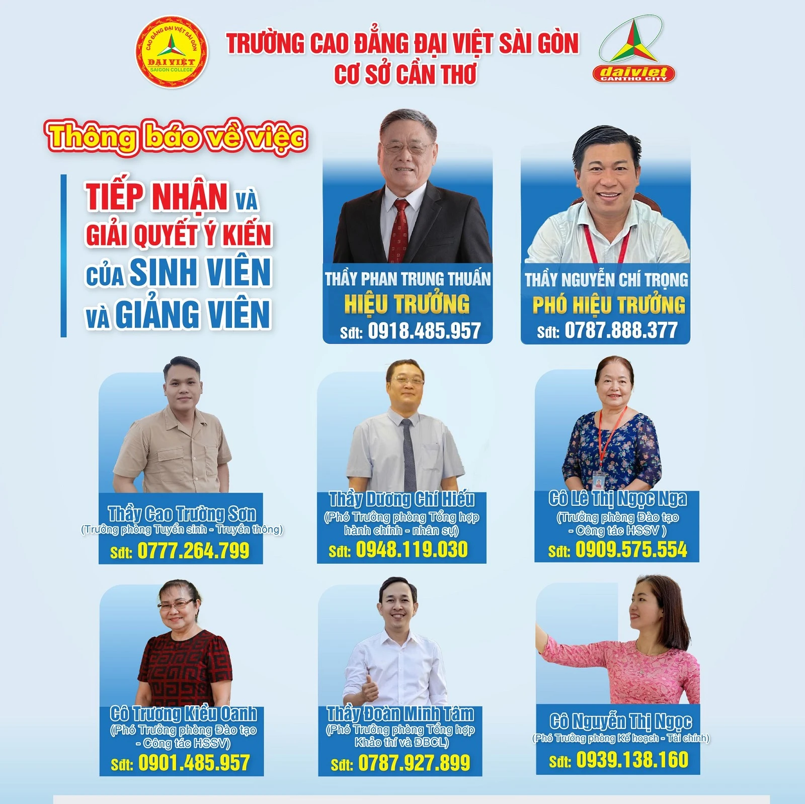 THÔNG BÁO NHỎ TỪ ĐẠI VIỆT CẦN THƠ