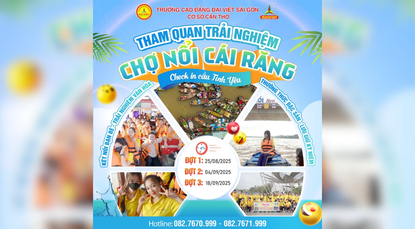 Chương Trình Trải Nghiệm Văn Hóa Sông Nước Miền Tây Tân Sinh Viên Đại Việt Cần Thơ 2025