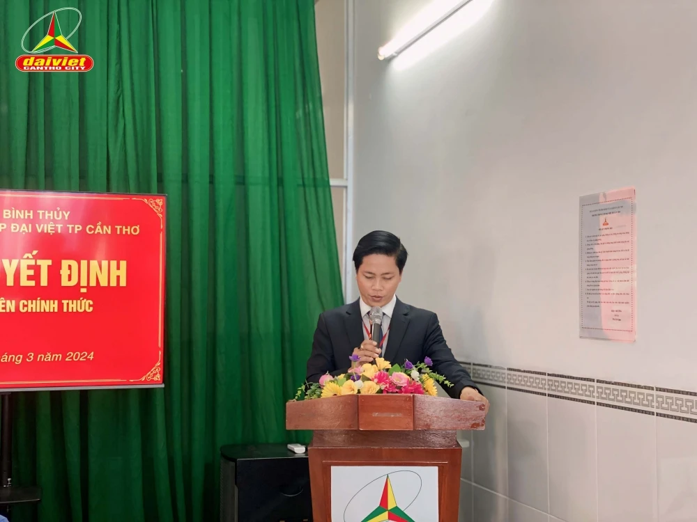 Lễ Công Nhận Đảng Viên Chính Thức tại Trường Trung Cấp Đại Việt Tp Cần Thơ – Năm 2024