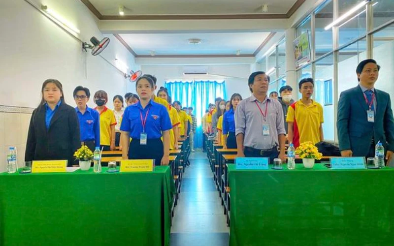 Lễ Kết Nạp Đoàn Viên Mới 2024 - Trường Cao Đẳng Đại Việt Sài Gòn Cơ Sở Cần Thơ