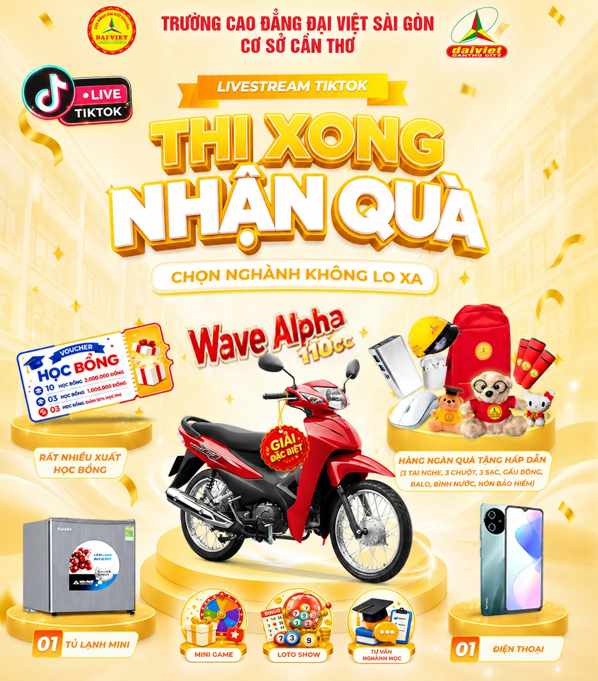 LIVESTREAM QUÀ TẶNG 2K8 – TRÚNG NGAY HONDA WAVE ALPHA!