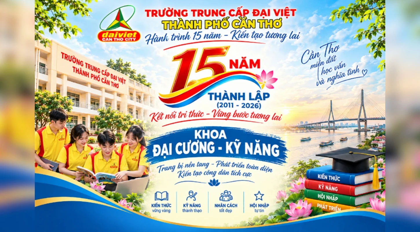 KHOA ĐẠI CƯƠNG - KỸ NĂNG ĐẠI VIỆT CẦN THƠ: 15 NĂM ĐỒNG HÀNH CÙNG HỌC SINH, SINH VIÊN