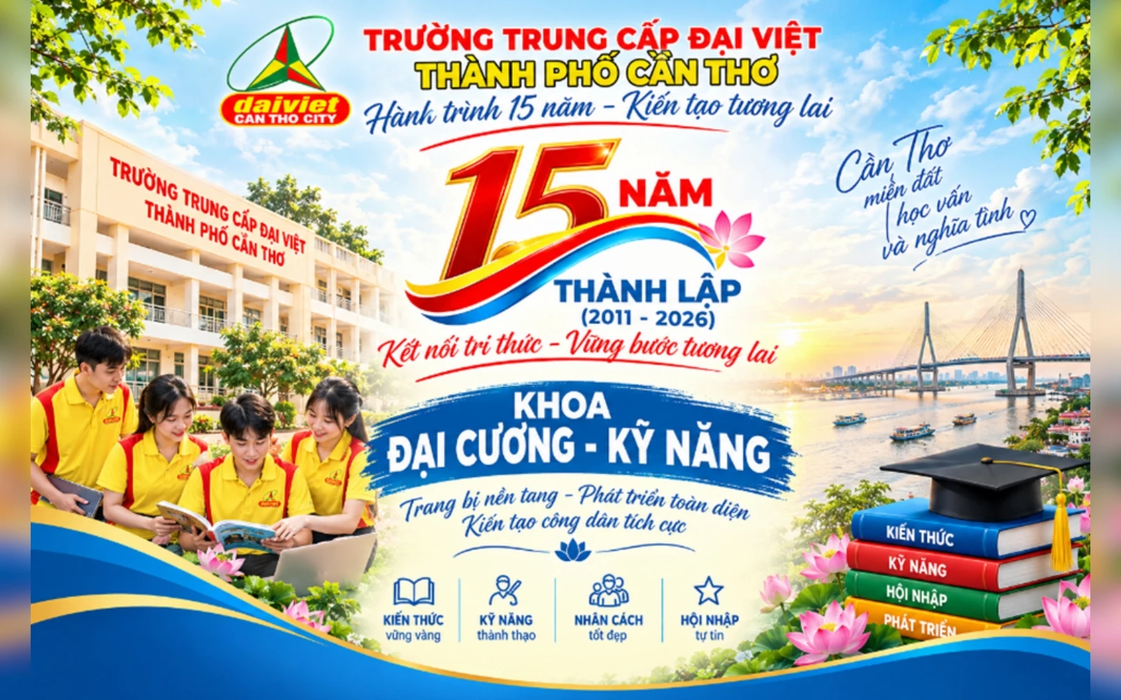 KHOA ĐẠI CƯƠNG - KỸ NĂNG ĐẠI VIỆT CẦN THƠ: 15 NĂM ĐỒNG HÀNH CÙNG HỌC SINH, SINH VIÊN