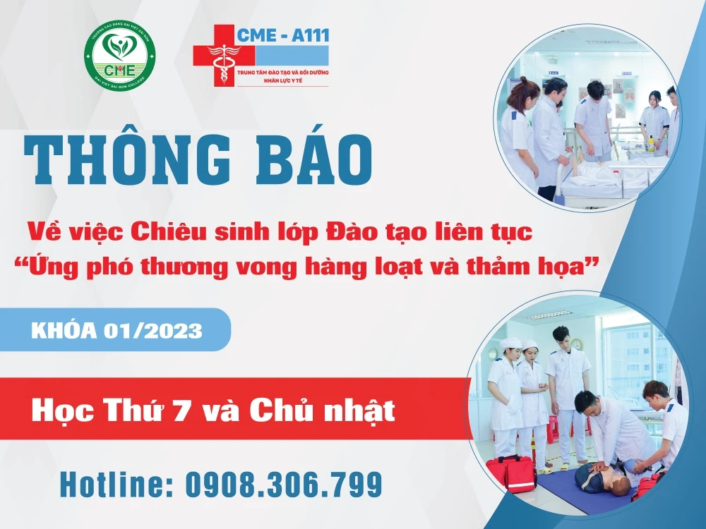 Tuyển Sinh Khóa Tập Huấn Ứng Phó Thương Vong Hàng Loạt & Thảm Họa
